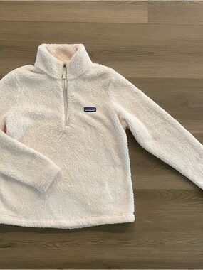 Patagonia Pale Pink Los Gatos 1/4-Zip Fleece Pullover Woman’s Size L